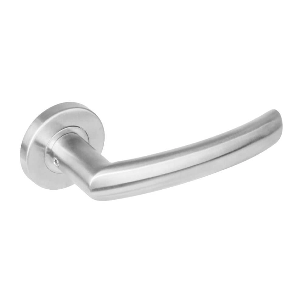 Door handle Blok with lug 7mm stainless steel