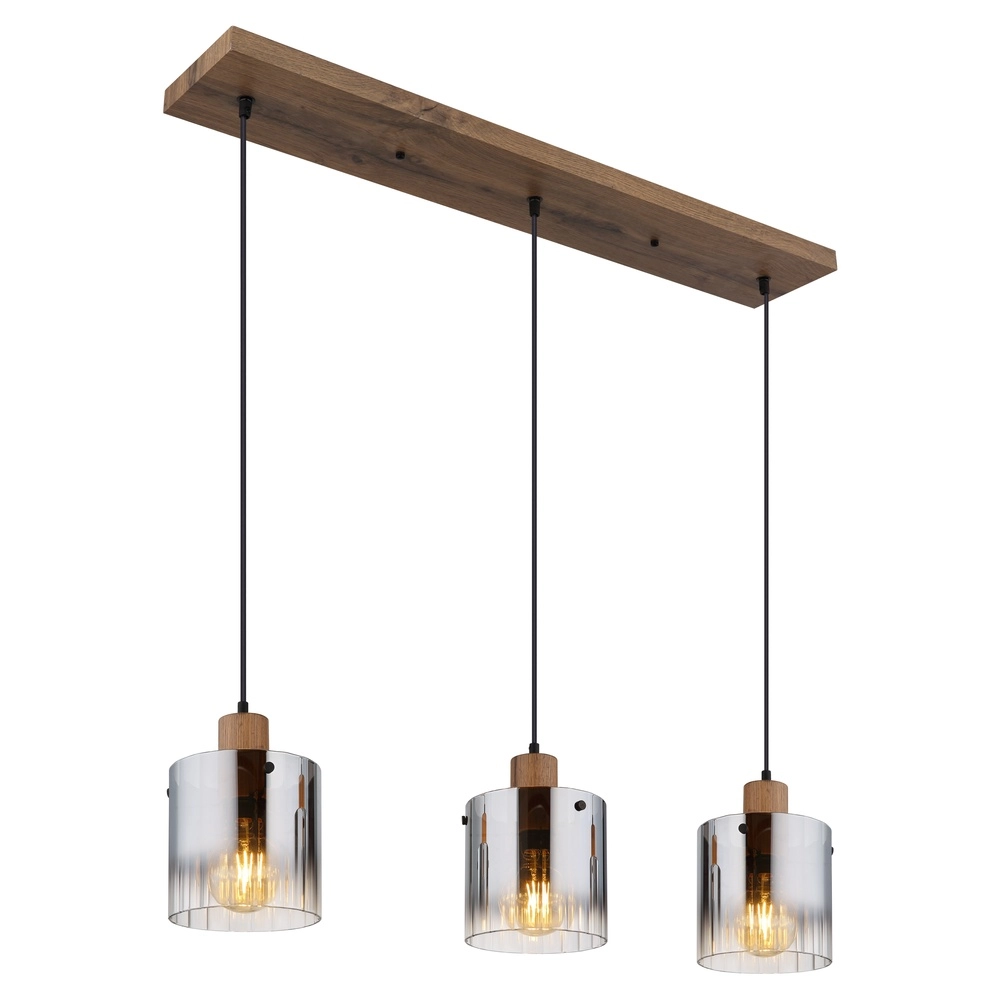 Pendant lamp Underwood wood 3-light