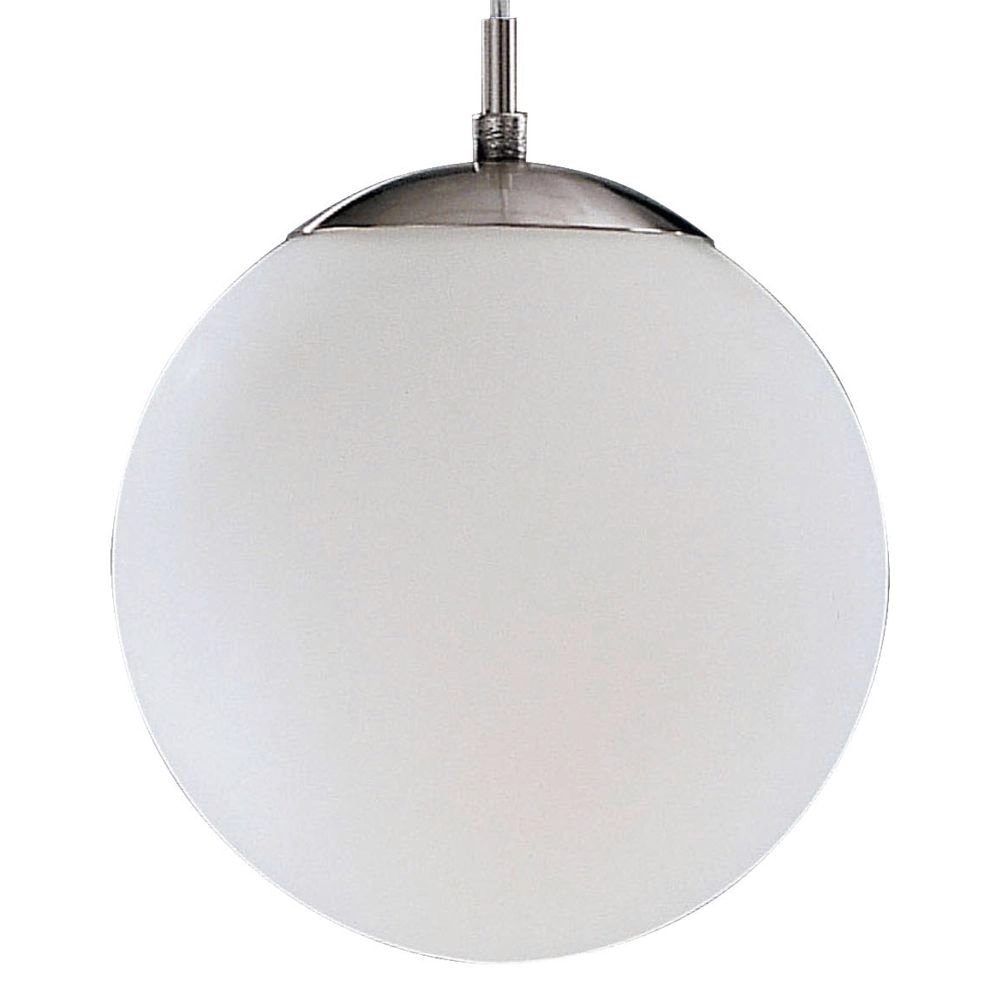 Pendant lamp Rondo glass 20cm metal gray with white Eglo 9002759852610