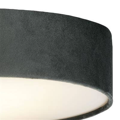 Ceiling lamp Drum Pleat 38cm velvet anthracite Searchlight 5053423187204