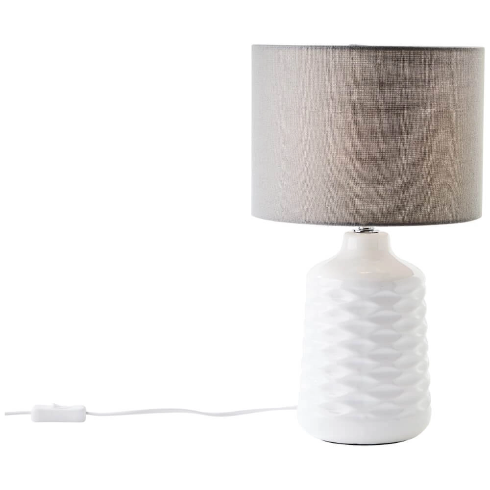 Table lamp Ilysa white with gray Brilliant 4004353412370