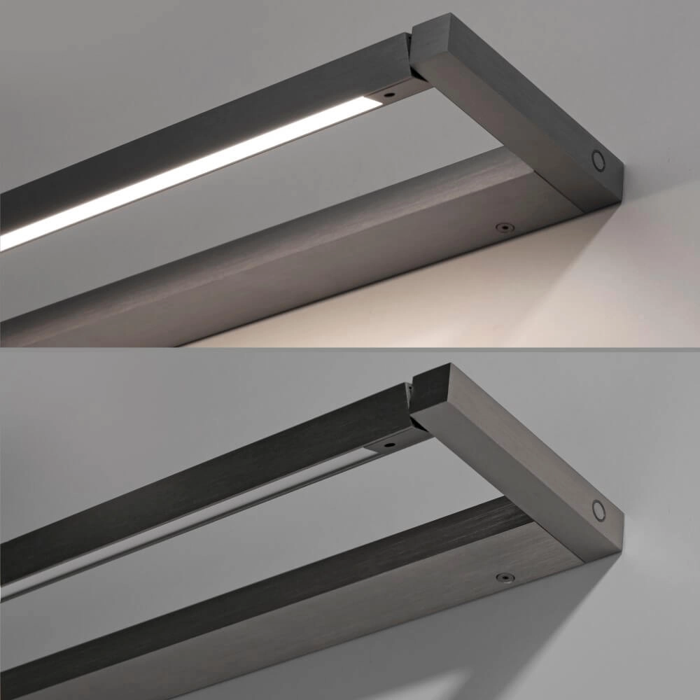 Sleek wall lamp Pure Puro gray 100cm Paul Neuhaus 4012248384220