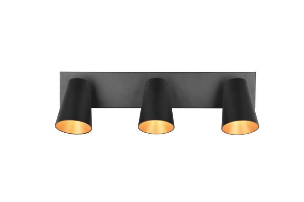 3-light surface-mounted spotlight Sharp black Trio 4017807613087