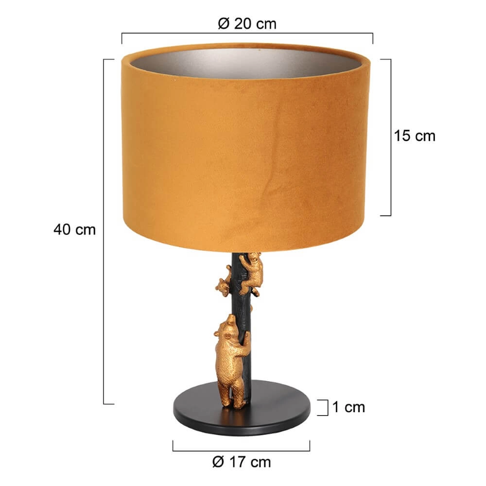 Design table lamp Animaux with gold velvet Steinhauer 8712746151916
