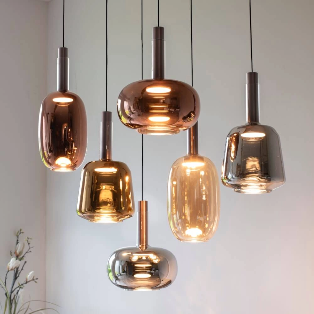 Cheerful hanging lamp Irides 6-light straight Paul Neuhaus 4012248383674