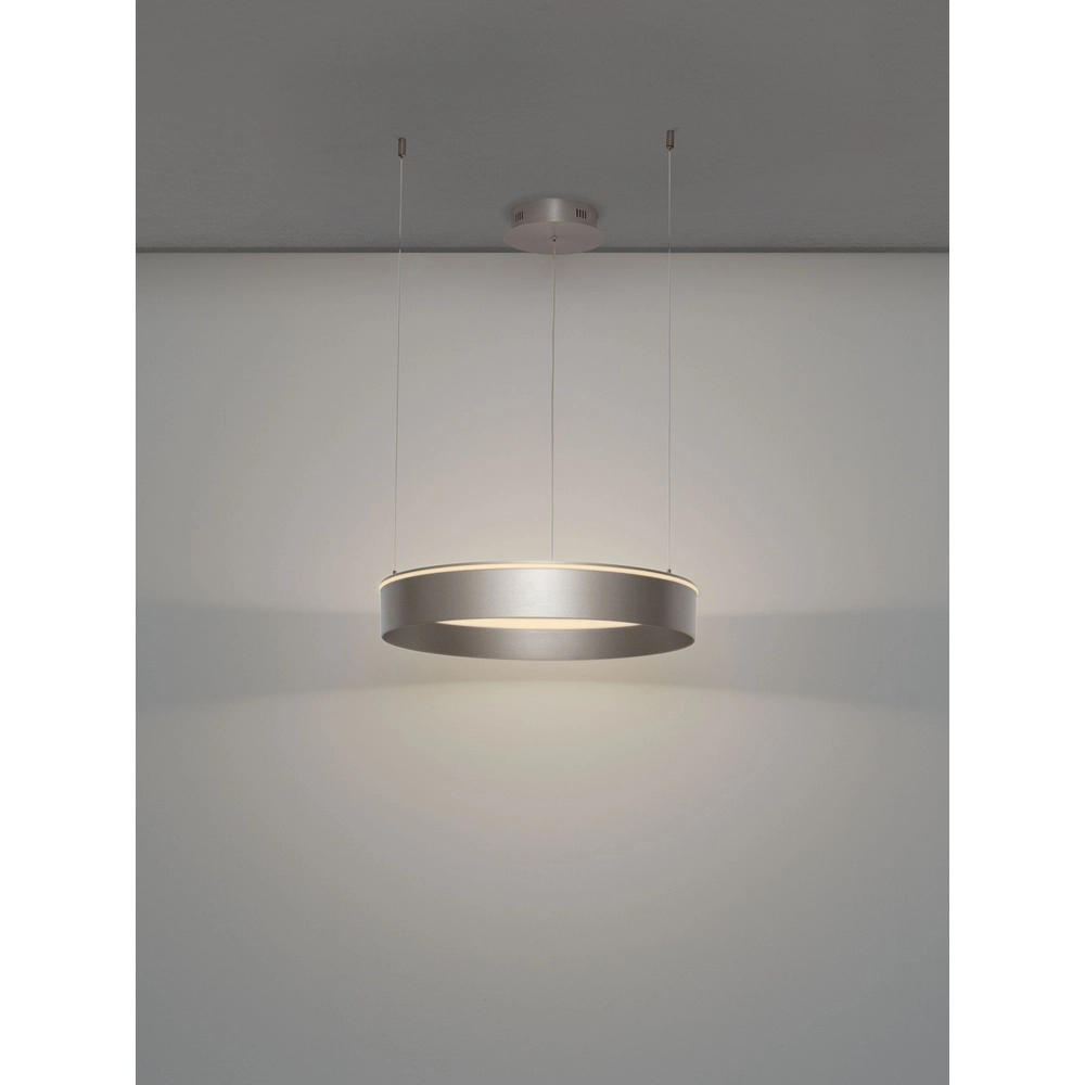 Modern pendant lamp Olivia nickel Ø 60cm Lyora 5212017494214
