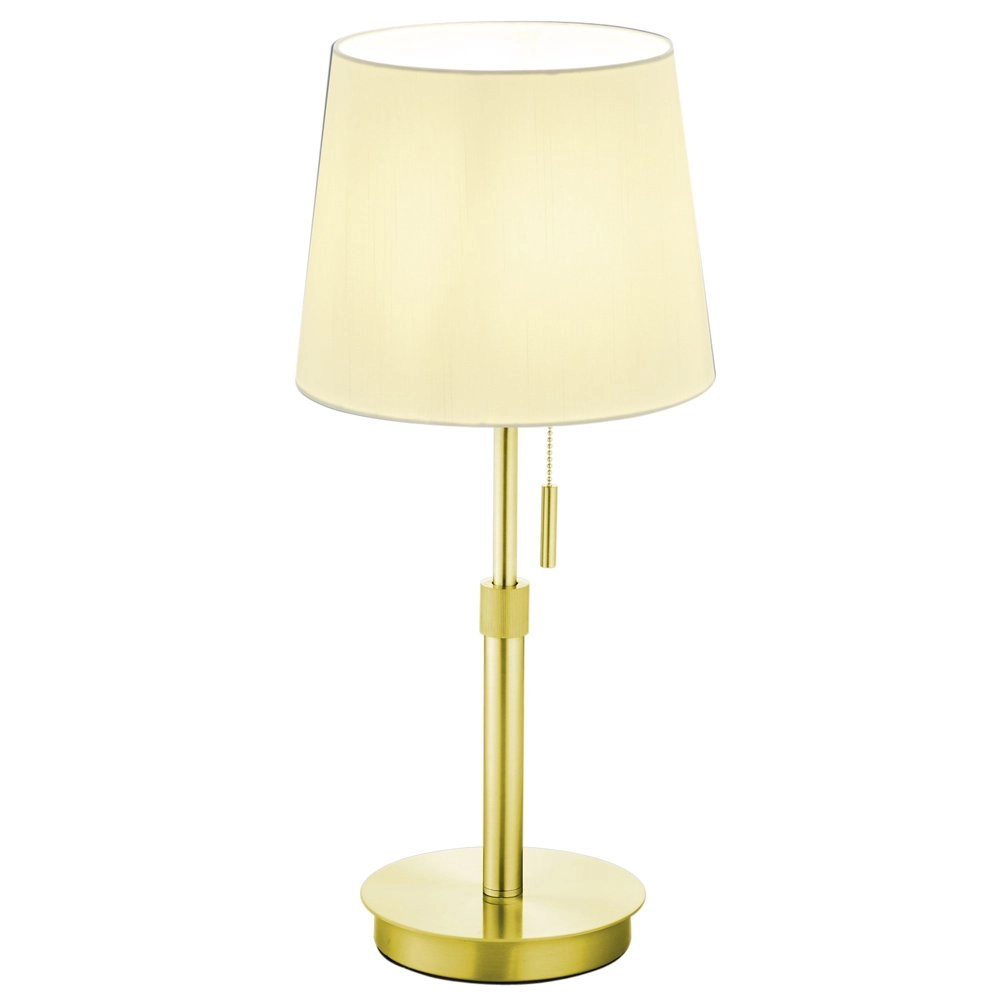 Table lamp Lyon brass matt with white Trio 4017807398557