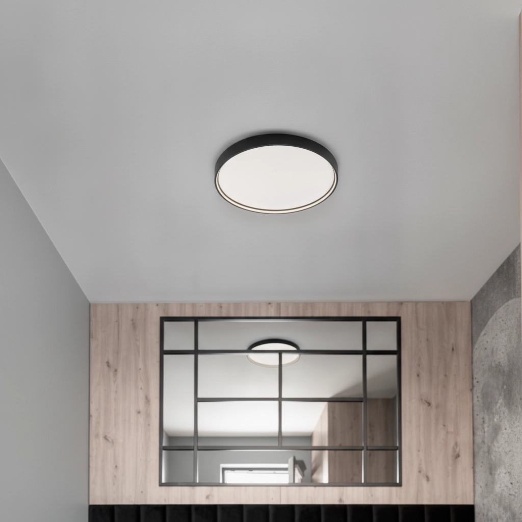 Round ceiling lamp Olaf black Ø 60cm