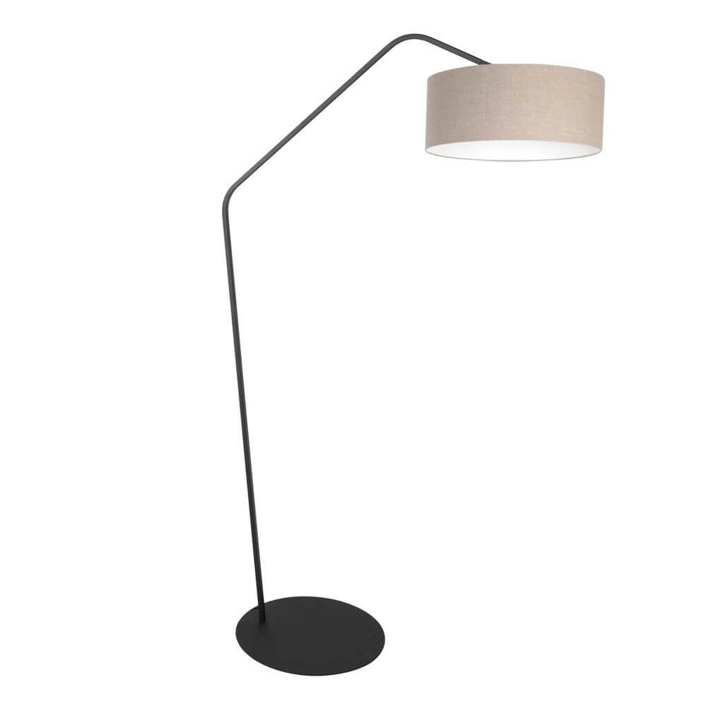 Floor lamp Zig-Zag black with grey shade Ø 50cm