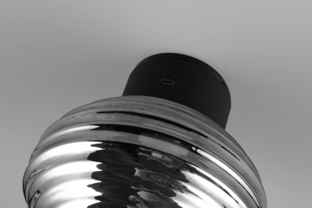 Wall lamp Earl Smoke glass rechargeable Trio 4017807643404