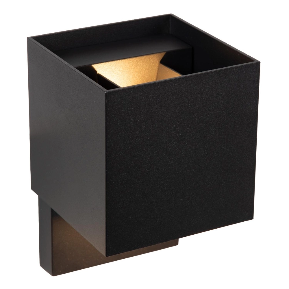 Square wall lamp Tadzio with sensor black Lucide 5411212690289