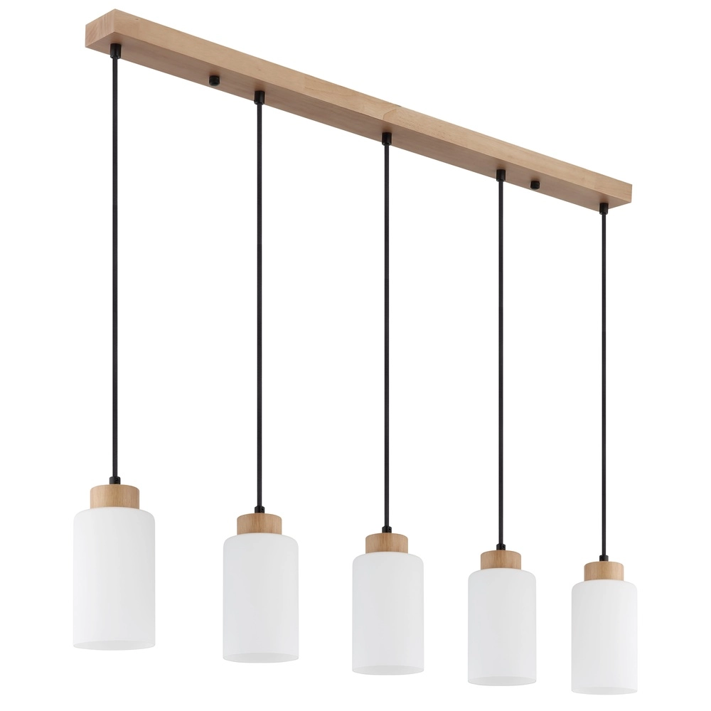 Pendant lamp Rowena 5-light wood Globo 9007371583249