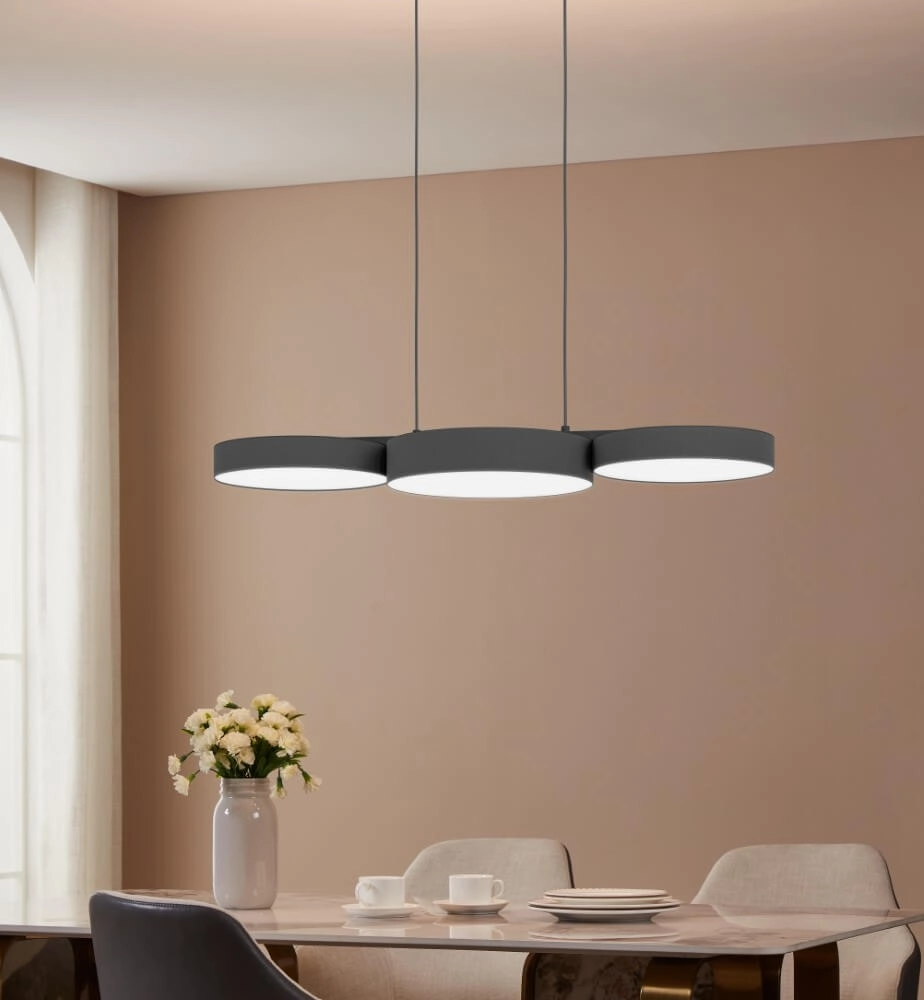 Led pendant light Barbano-Z 3-light - black Eglo 9008606274192