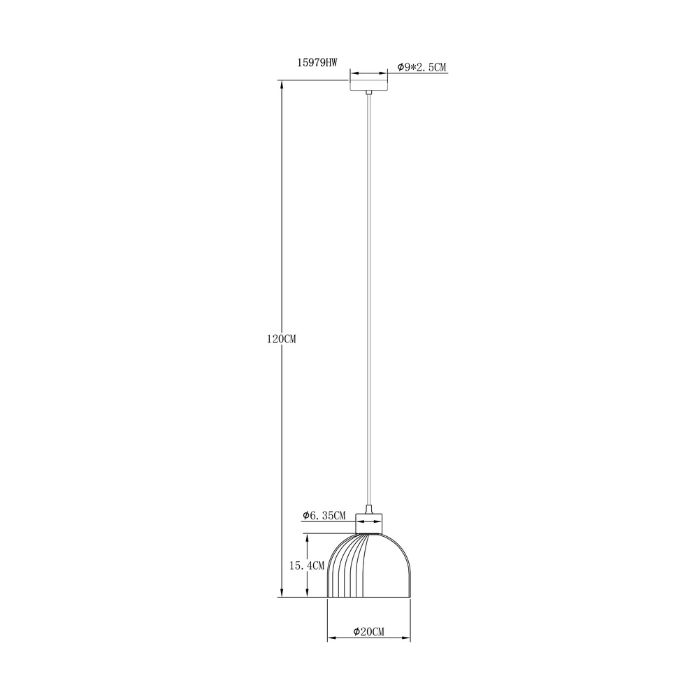 Pendant lamp Swanson white Ø 20cm Globo 9007371586998