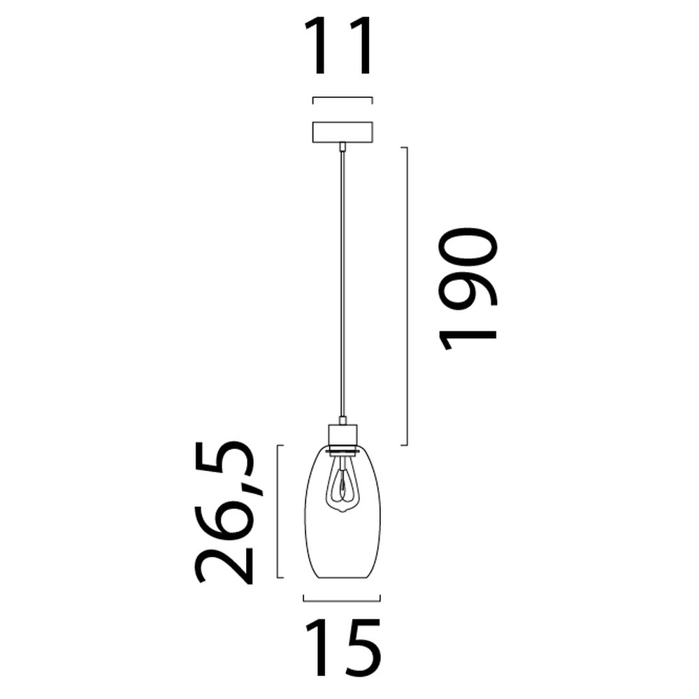 Glass pendant lamp Olive Ø 15cm - sand Masterlight 8718121393759