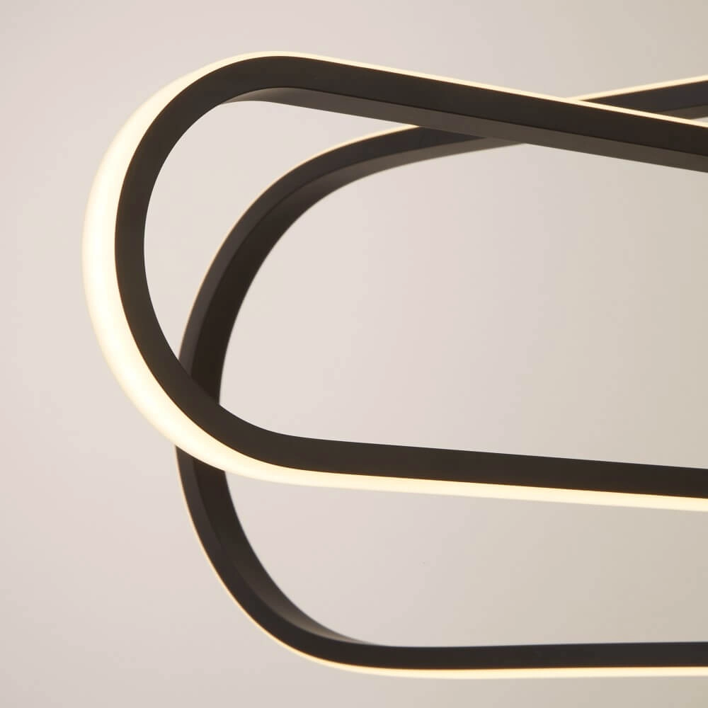 Sleek black pendant lamp Clip Searchlight 5053423227429