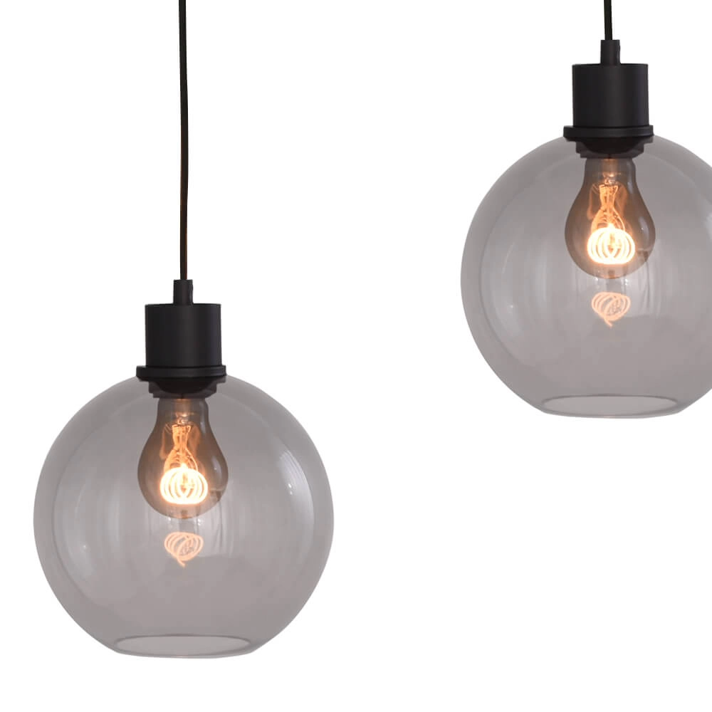 Hanging lamp Lazise 5x Ø 20cm black Masterlight 8718121303505