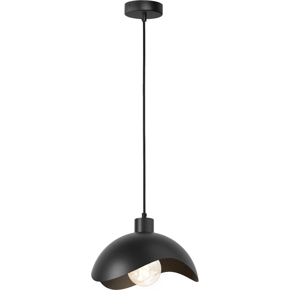 Design pendant lamp Volta Ø30cm - wavy - black