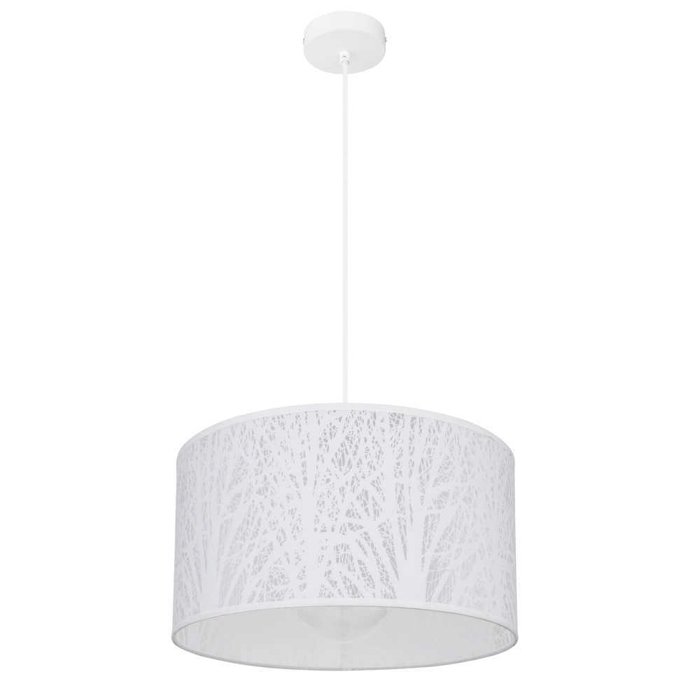 White pendant lamp Pinni Ø 38cm black Globo 9007371400256