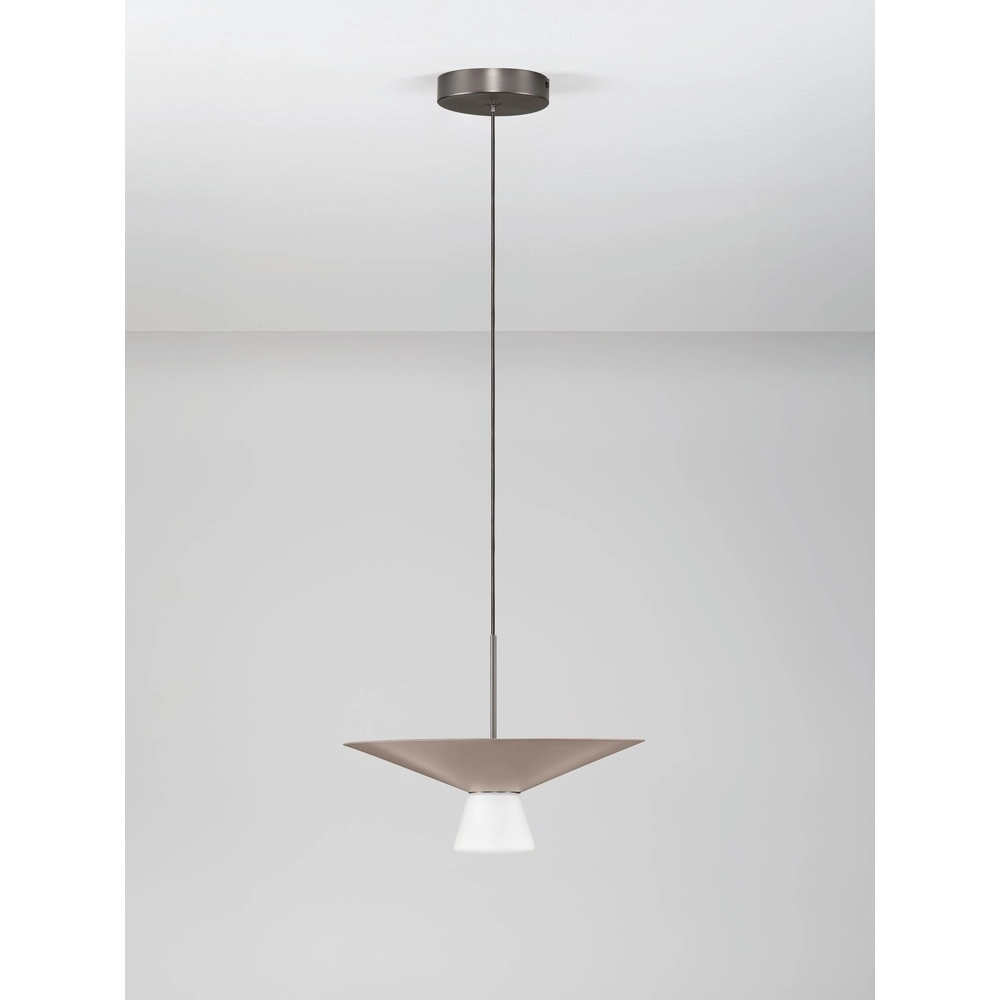Design pendant lamp Baris white with grey and brown Ø 38cm Lyora 5212017495297