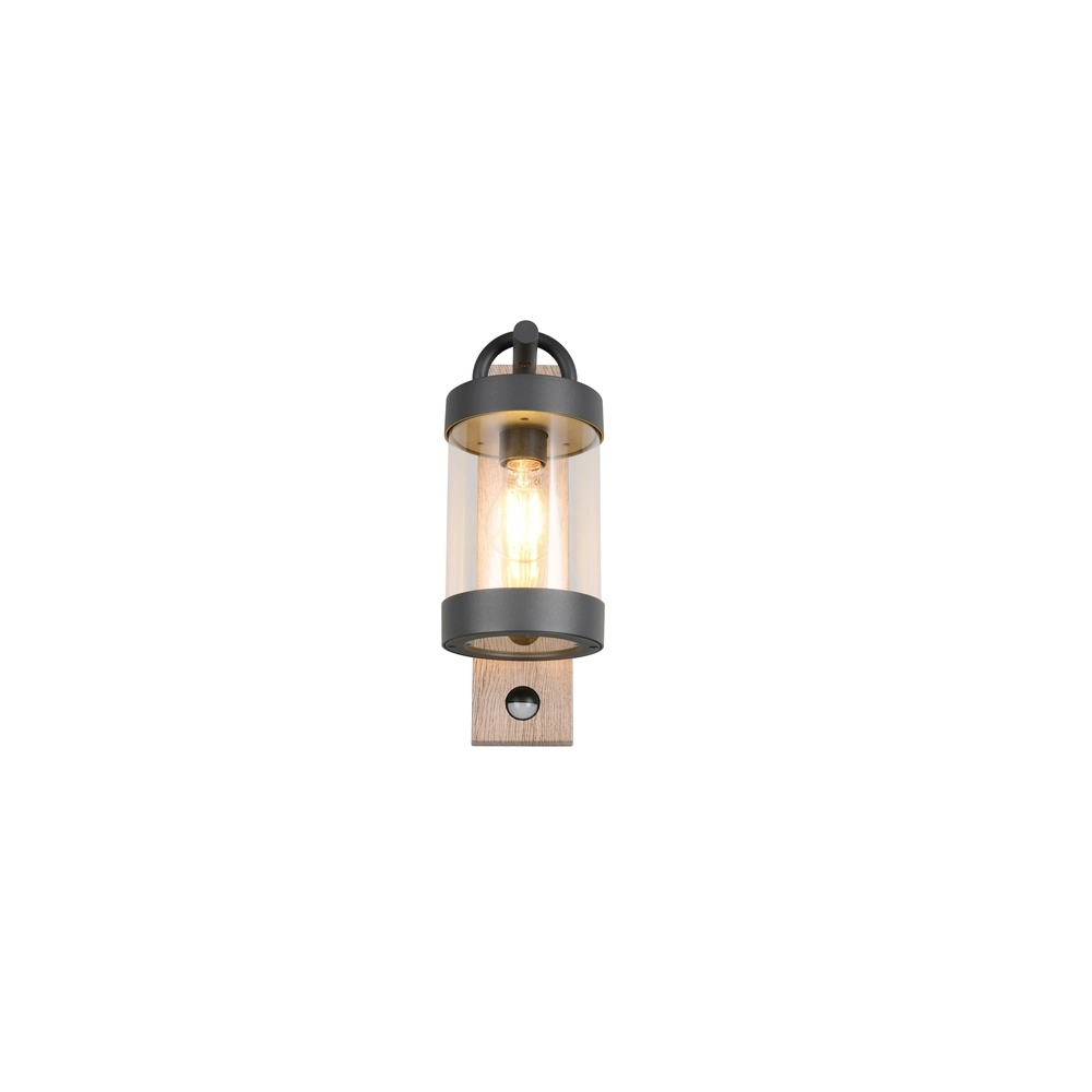 Wall lamp Sambesi Grey with wood and sensor Trio 4017807647600