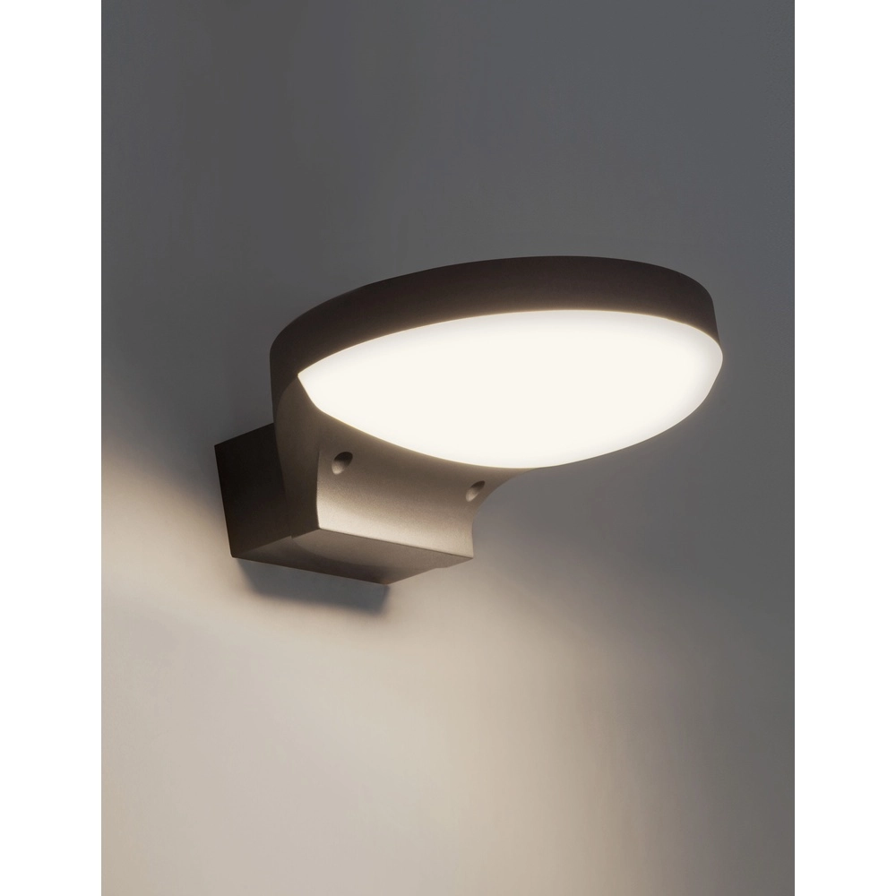 Sleek wall lamp Enzi anthracite