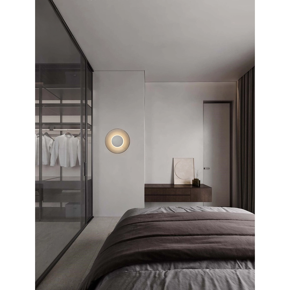 Wall lamp Esti smoke glass Ø 32cm Lyora 5212017461865