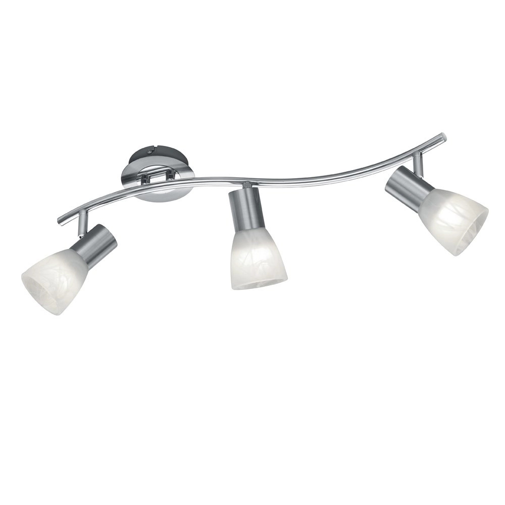 Modern ceiling spot Levisto 3-light nickel matt