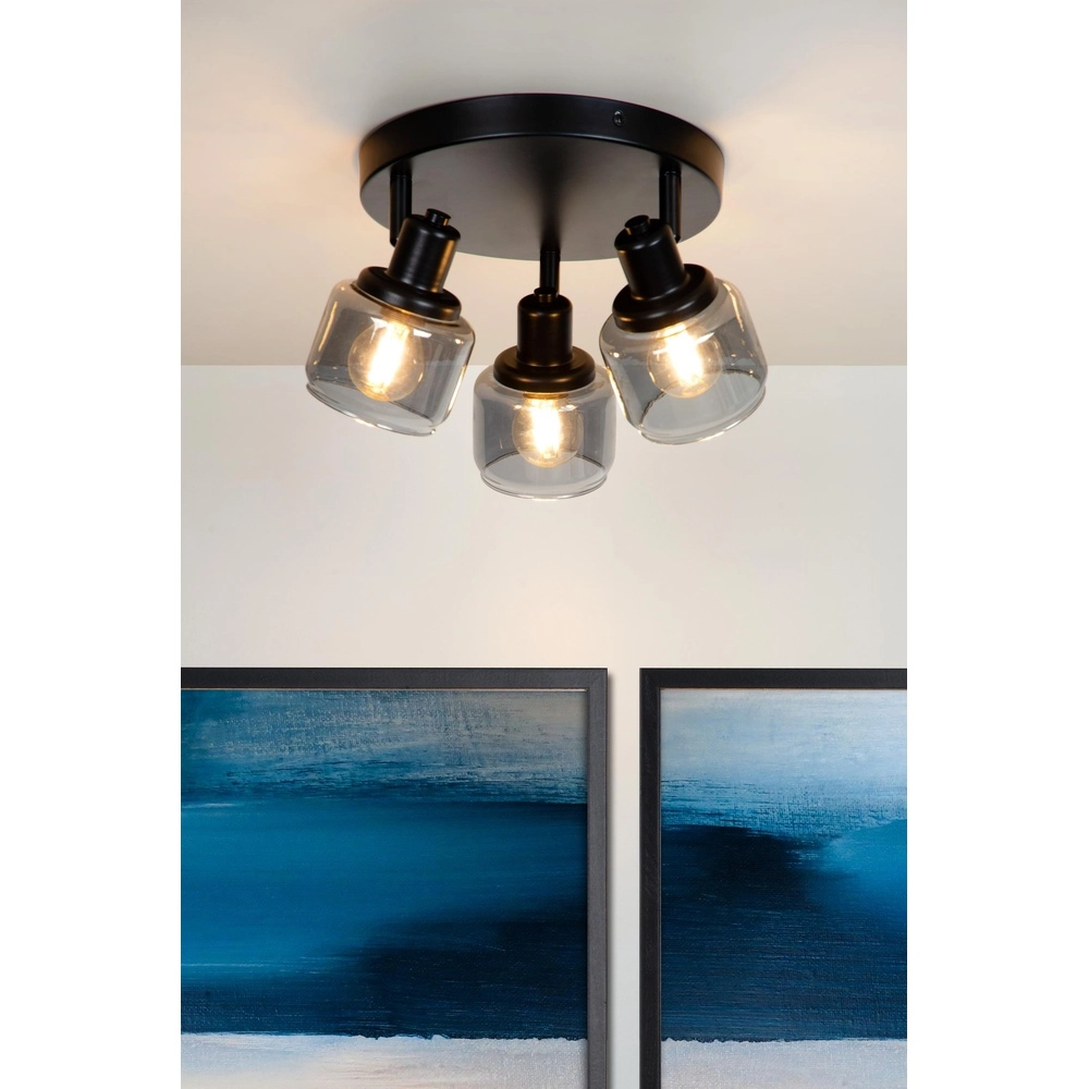 Ceiling lamp Bjorn 3-light black Lucide 5411212771278