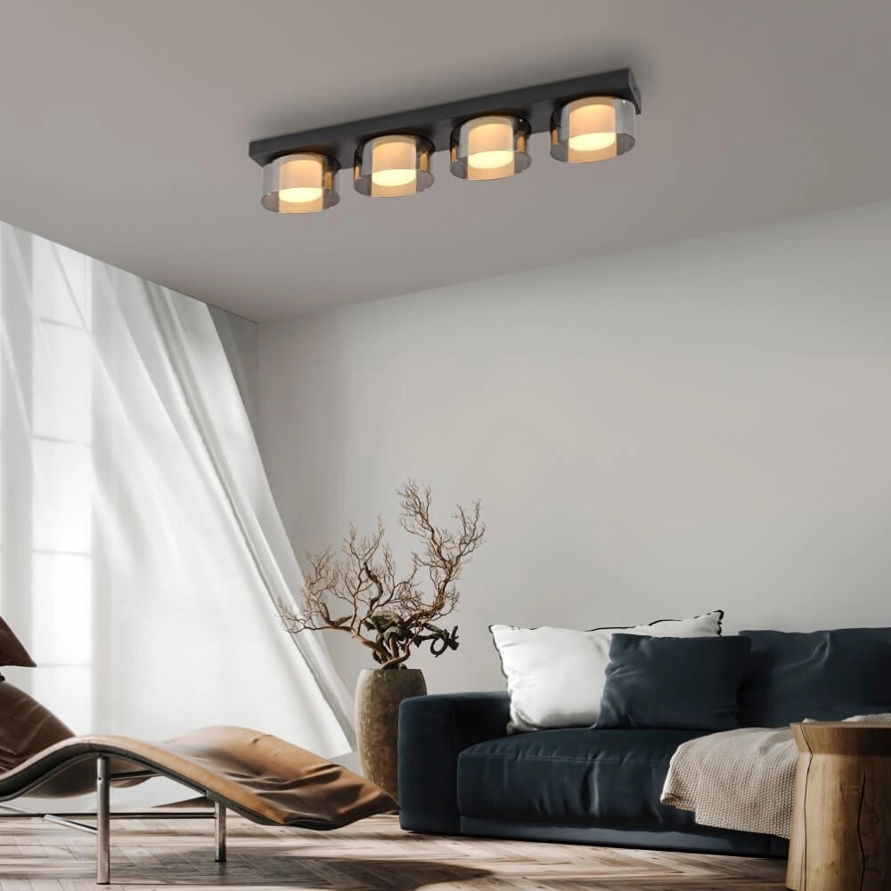 Black ceiling lamp Rika 4-light black Paul Neuhaus 4012248385029