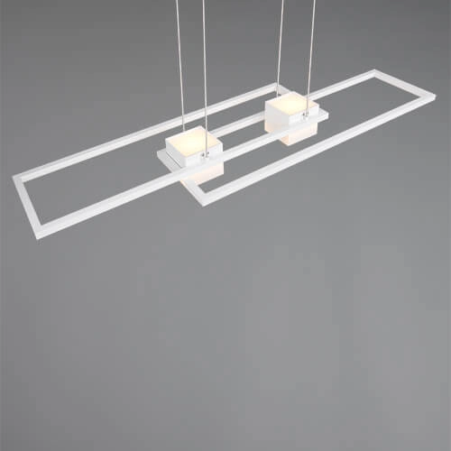 Led pendant light office Albany white Trio 4017807610338
