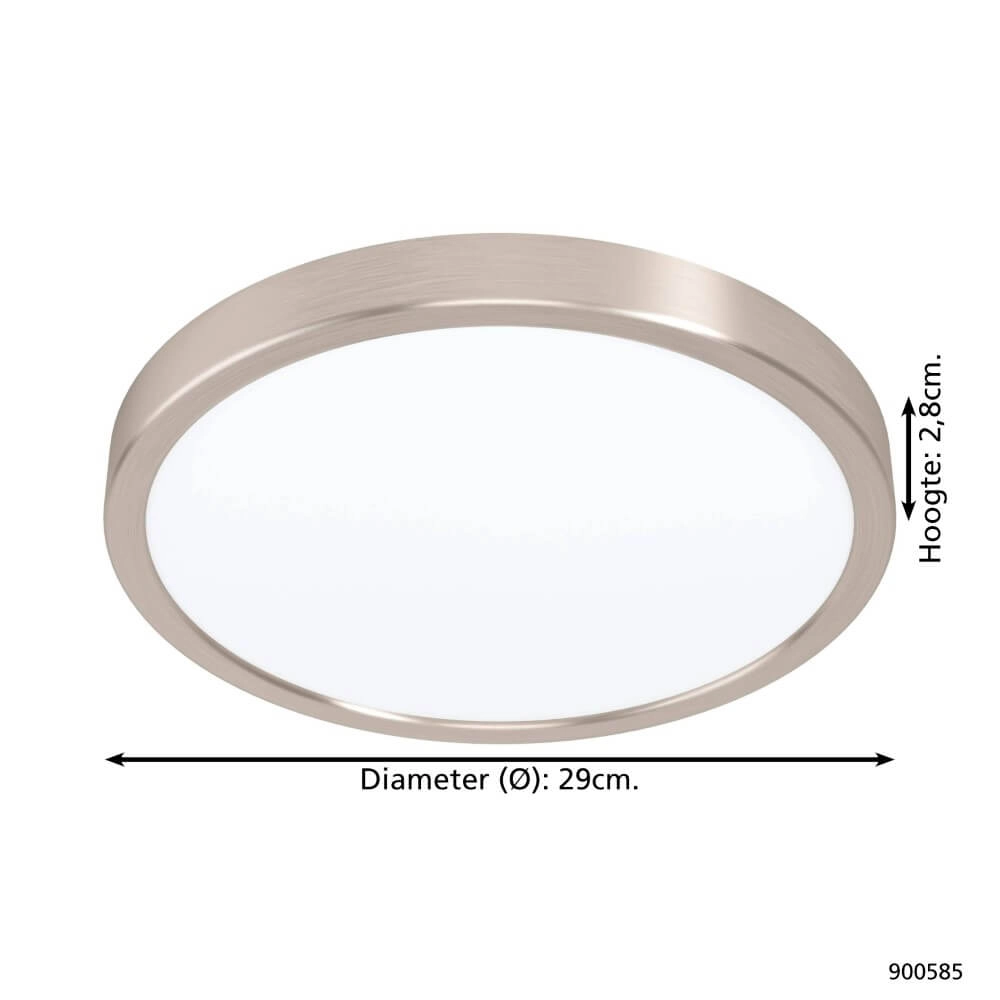 Stainless steel ceiling lamp Fueva 5 Ø 28.5cm Eglo 9008606244850