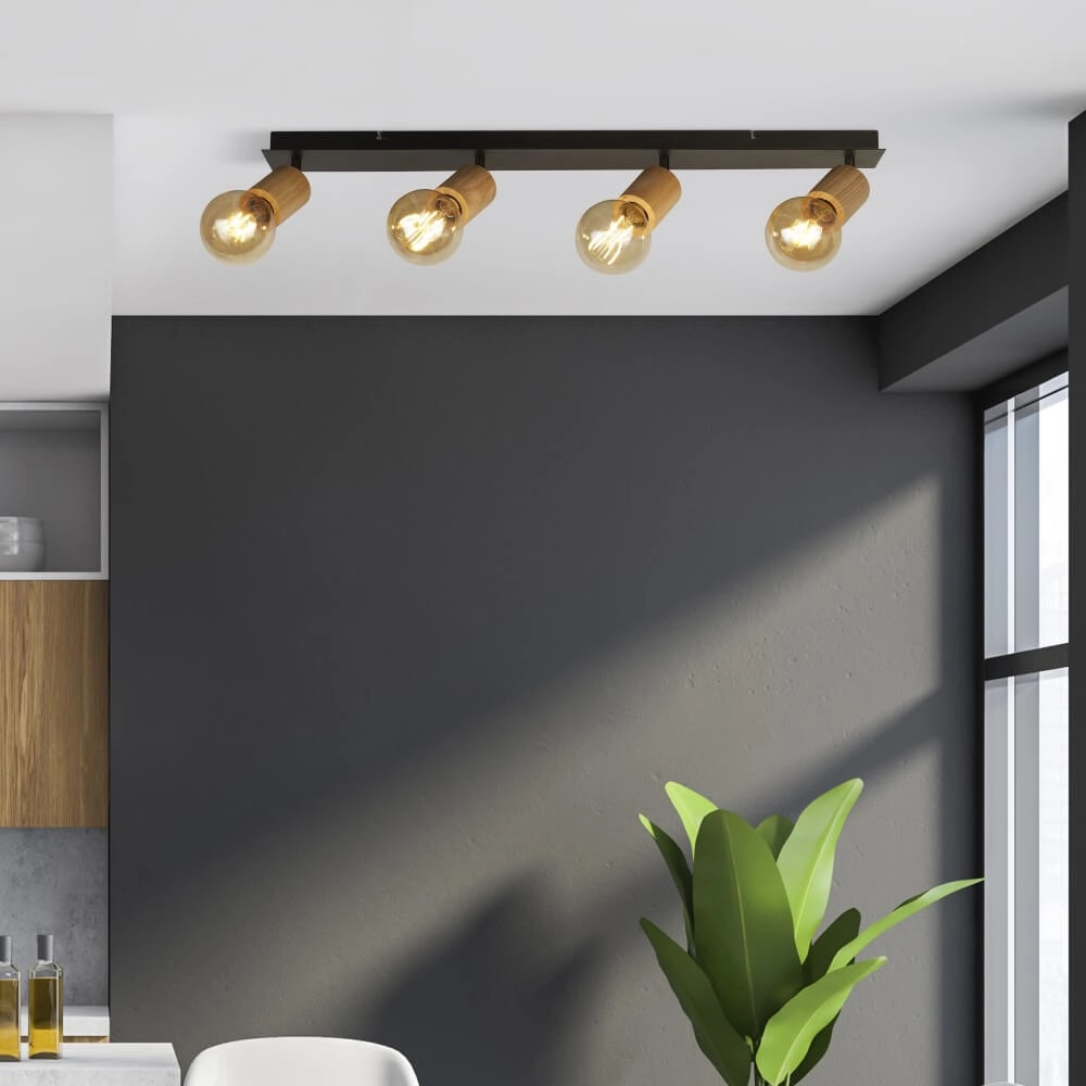 Wooden pendant lamp Spinny 5-light Searchlight 5053423228204