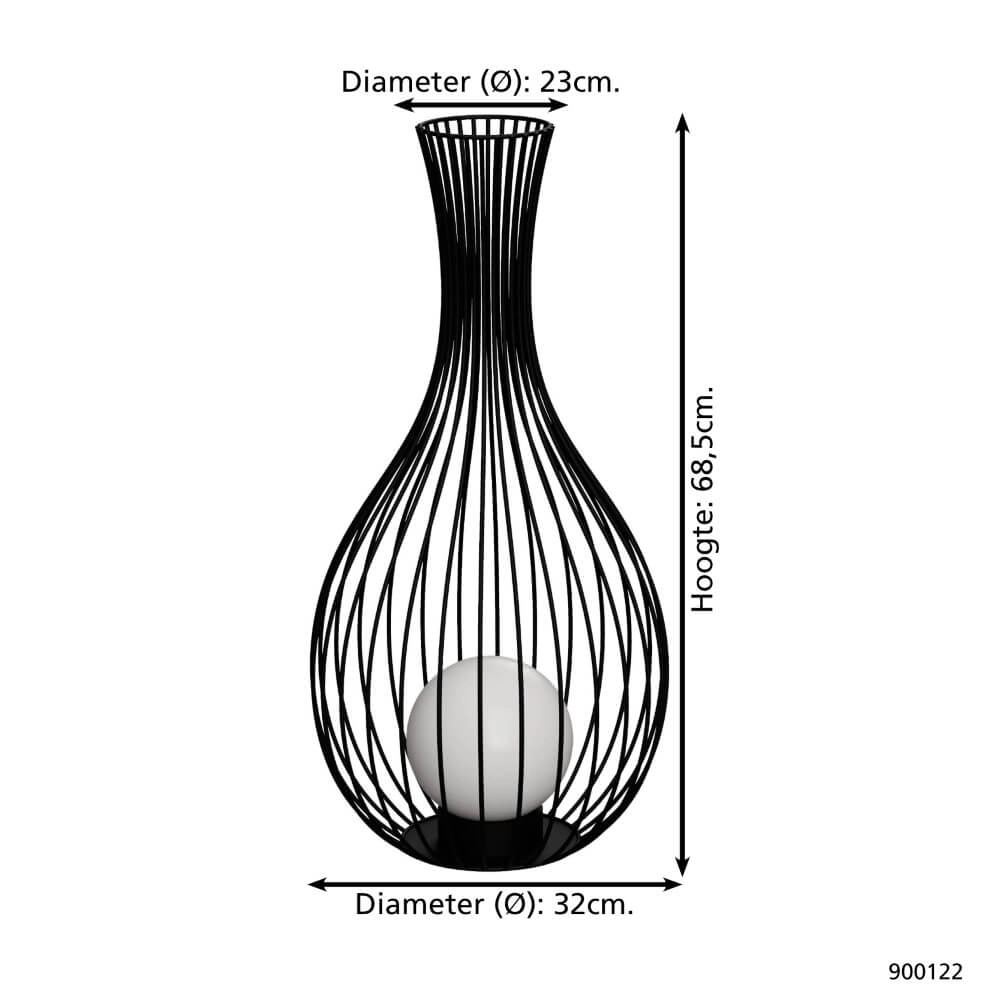 Terrace lamp Fossombrone black Eglo 9008606230181