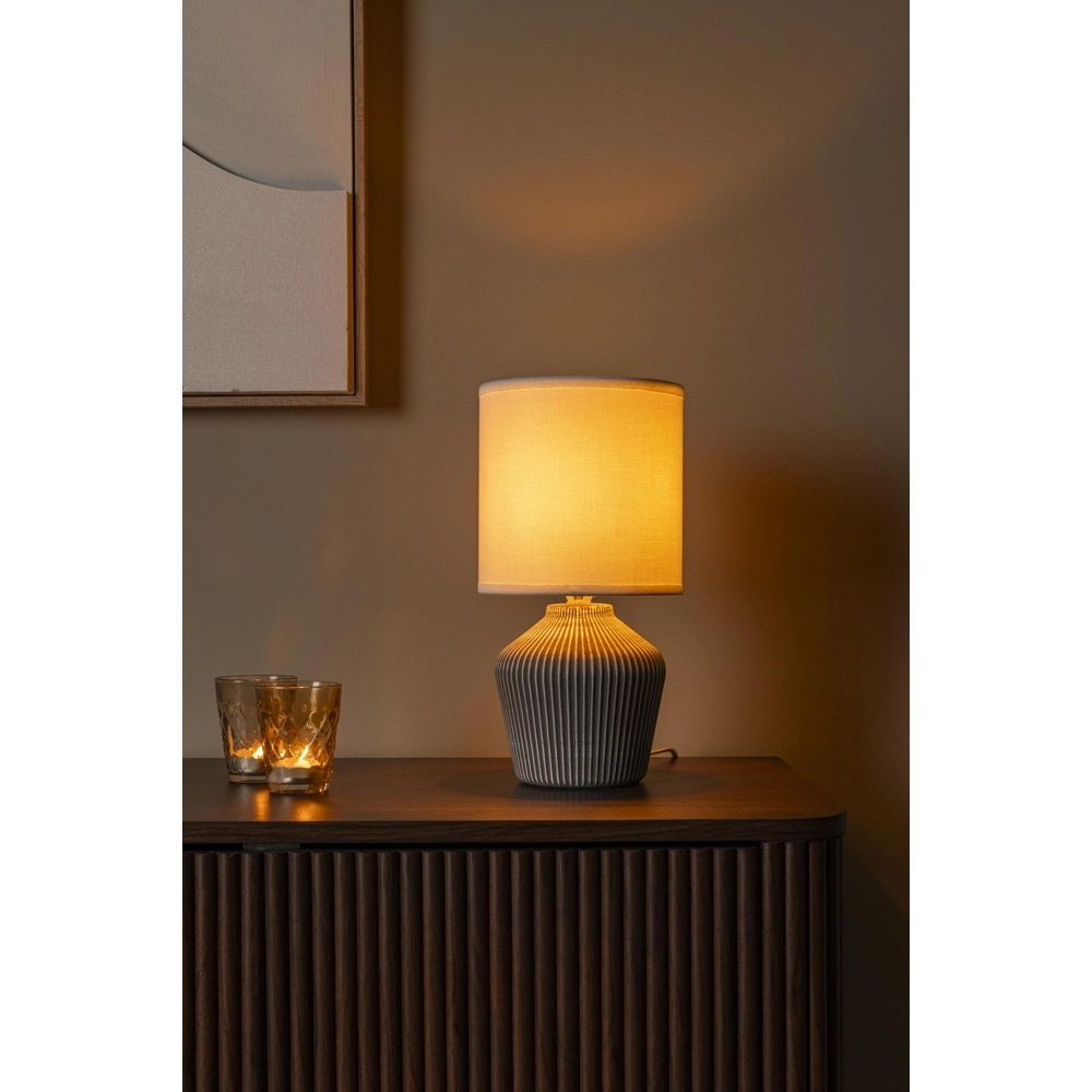 Beautiful table lamp Filiz Ø 16cm taupe Lucide 5411212470355