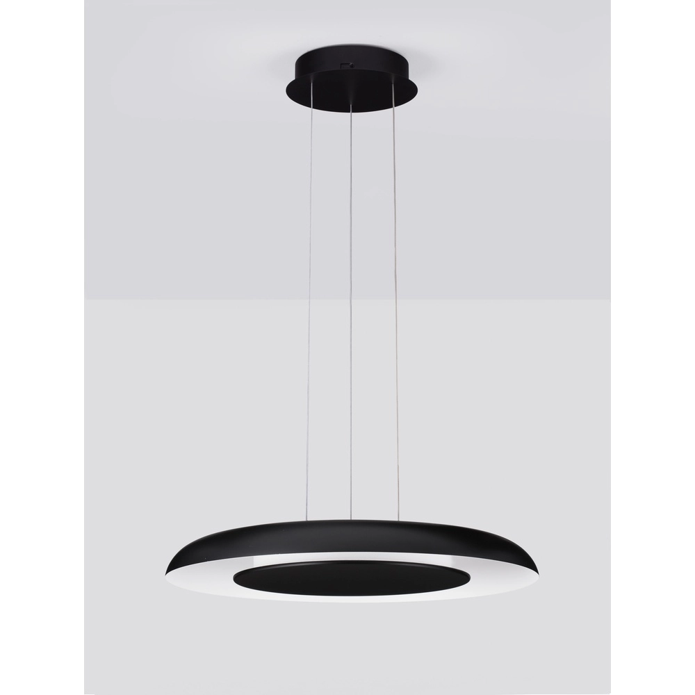 Modern pendant lamp Epos Ø 60cm black with white Lyora 5212017463258
