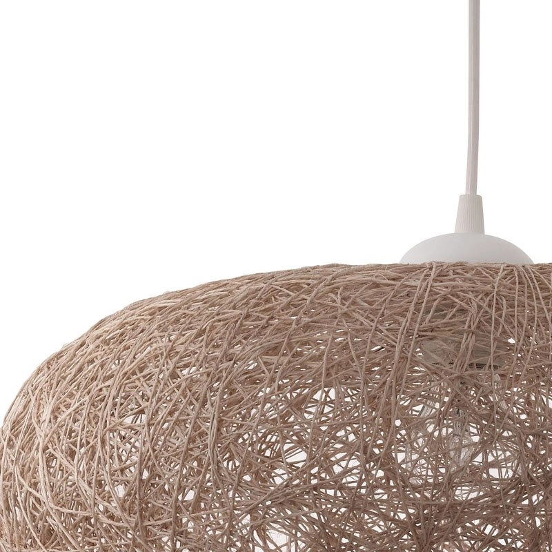 Pendant lamp Campilo 45cm white with brown Eglo 9002759933746