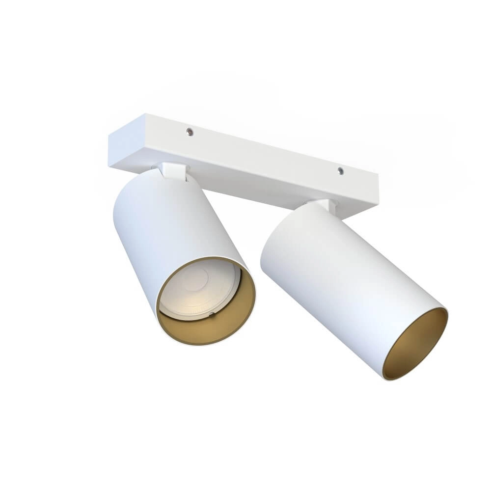 2-light surface-mounted spotlight Mono white with gold Lyora 5903139777490