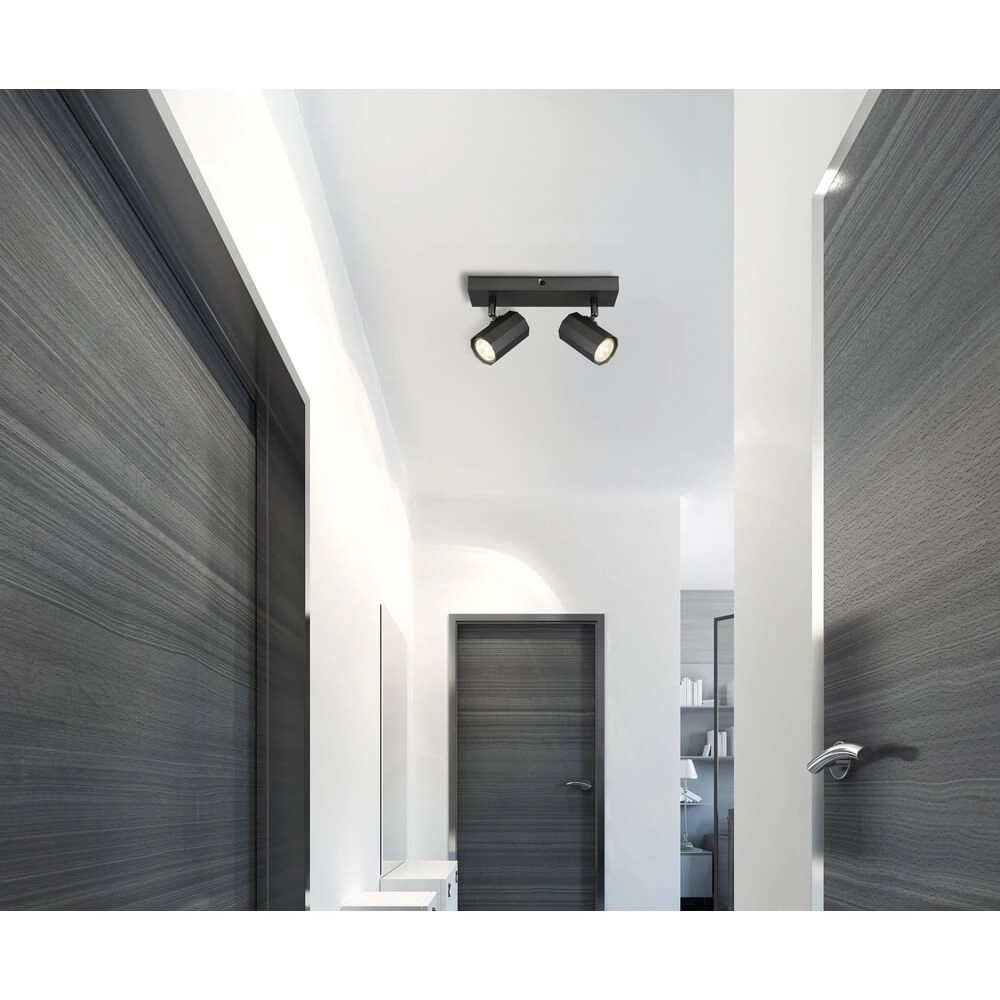 Grey ceiling lamp James double Globo 9007371459834