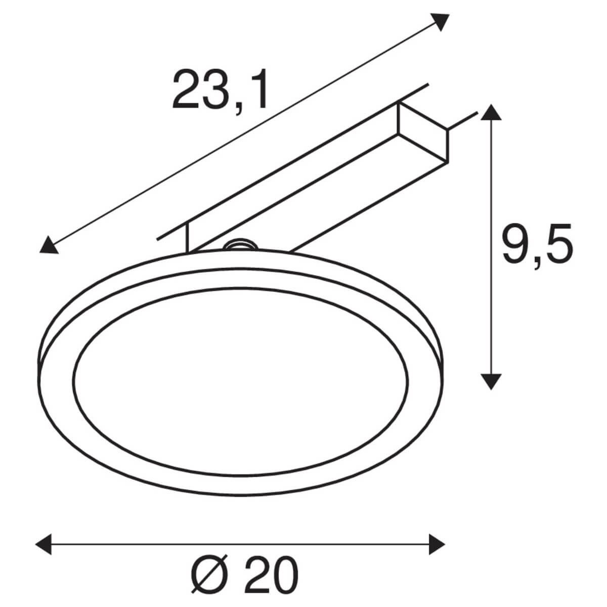 1-phase LED panel Panel Track round white SLV 4024163250863