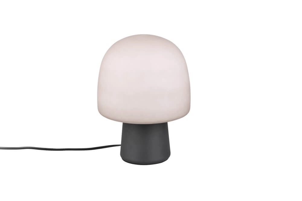 Mushroom table lamp Steen black with taupe glass Trio 4017807622683
