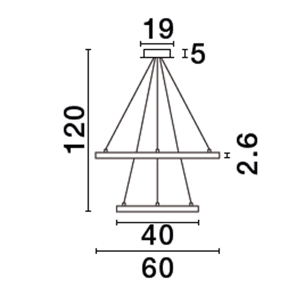 Golden pendant lamp Empatia Design double Lyora 5212017442703