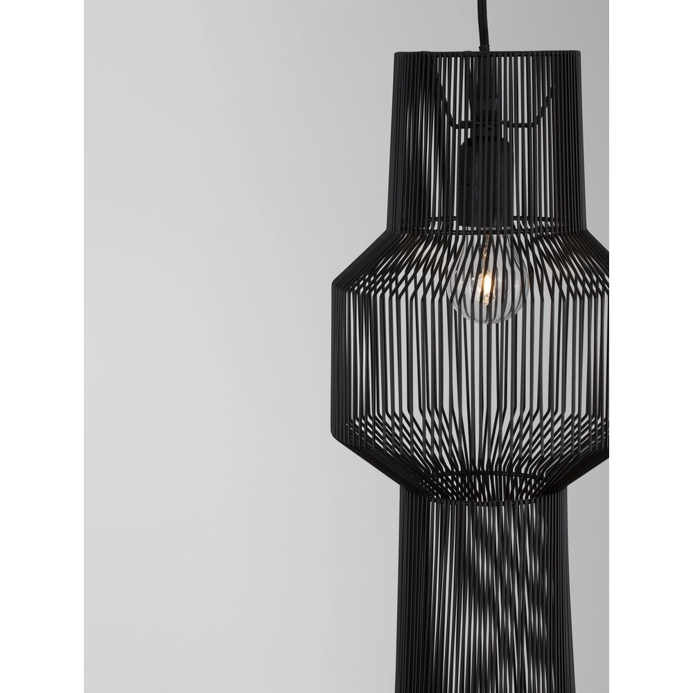 Bohemian pendant lamp Bredo Ø 21cm black Lyora 5212017438904