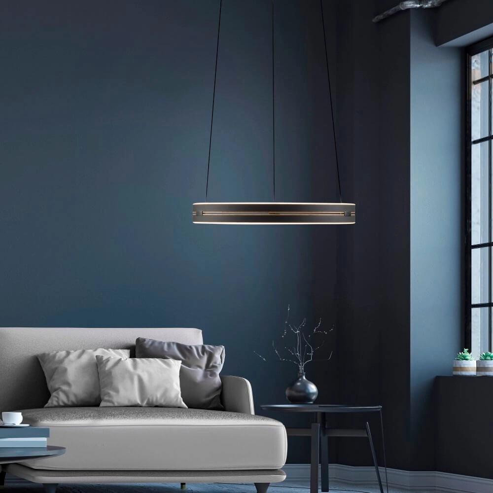 Sleek hanging lamp Pure E-Loop black Paul Neuhaus 4012248386224