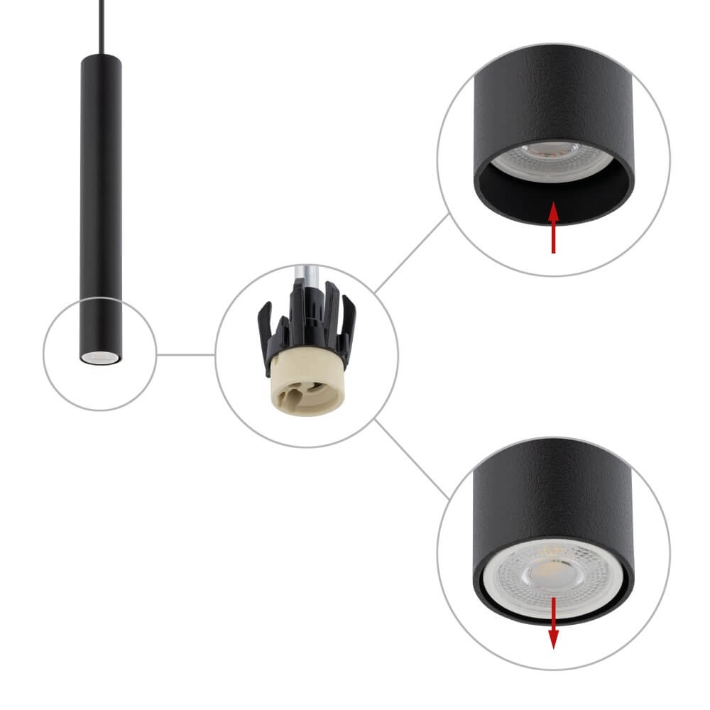 Narrow pendulum Fourty M black Lyora 5903139107716