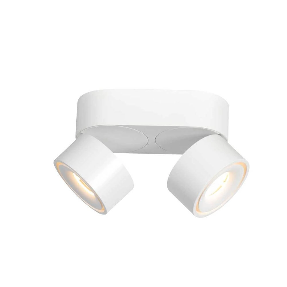 2-light ceiling lamp Fez Black White design
