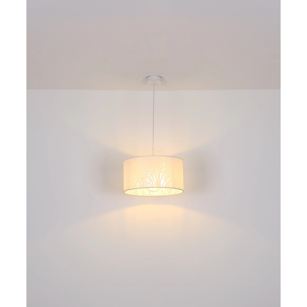White pendant lamp Pinni Ø 38cm black Globo 9007371400256