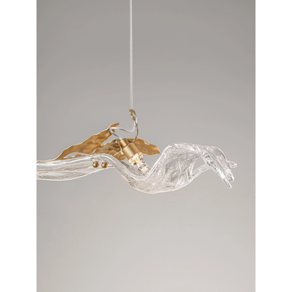 Golden pendant lamp Avesa with clear glass Lyora 5212063500419