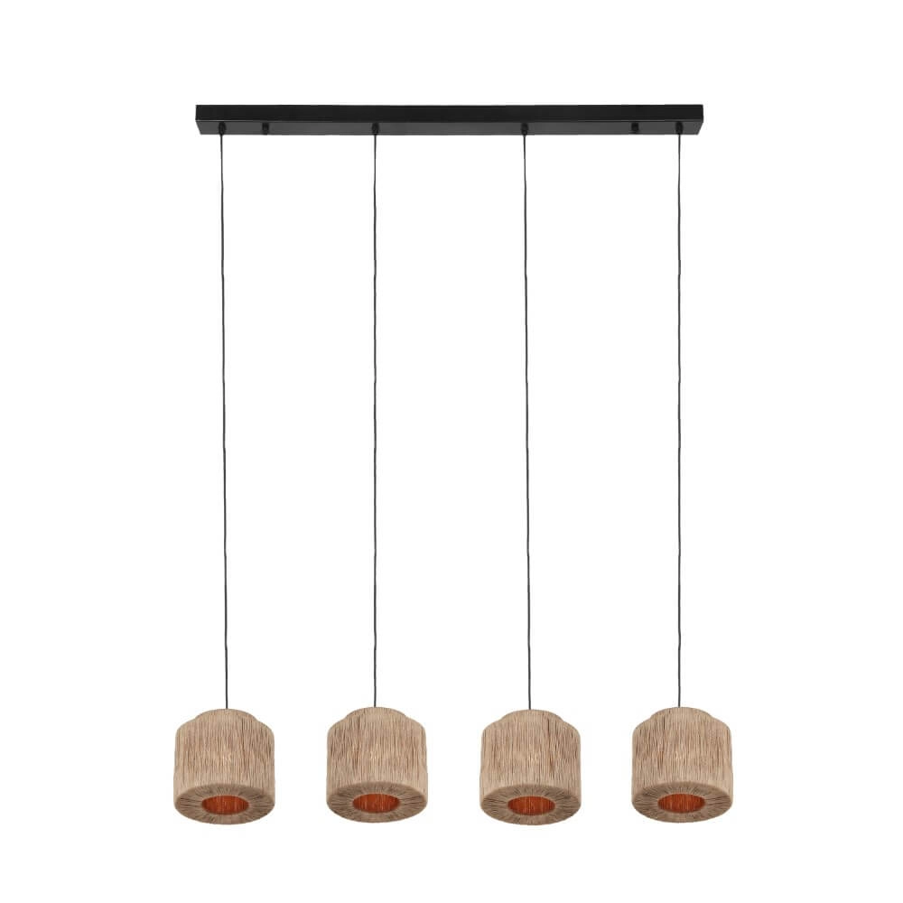 Dining room pendant lamp Smilla with rope caps Trio 4017807617689