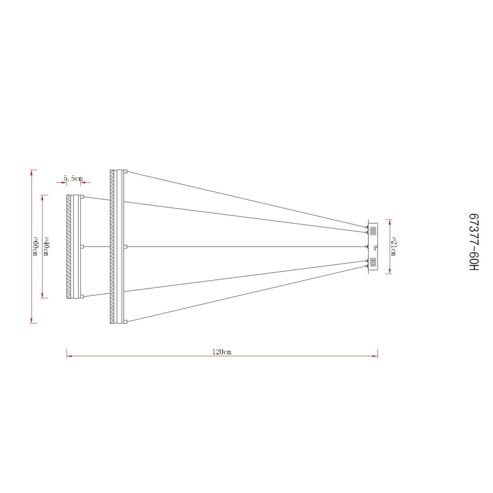 Pendant lamp Francine gunmetal 2 rings Globo 9007371583645